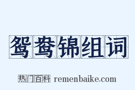 鸳鸯锦组词是什么意思的图片